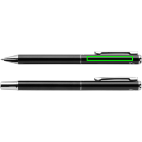 Swiss Peak Cedar Stifte-Set aus RCS recyceltem Aluminium schwarz bedrucken, Art.-Nr. P611.161 Swiss Peak Cedar Stifte-Set aus RCS recyceltem Aluminium schwarz bedrucken, Art.-Nr. P611.161