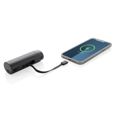 CycleCell 5000mah Powerbank mit herausnehmbarer Batterie schwarz bedrucken, Art.-Nr. P322.5301 CycleCell 5000mah Powerbank mit herausnehmbarer Batterie schwarz bedrucken, Art.-Nr. P322.5301