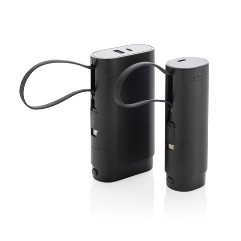 CycleCell 5000mah Powerbank mit herausnehmbarer Batterie schwarz bedrucken, Art.-Nr. P322.5301 CycleCell 5000mah Powerbank mit herausnehmbarer Batterie schwarz bedrucken, Art.-Nr. P322.5301