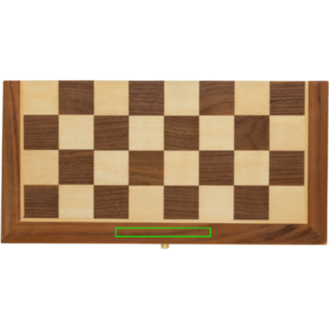 Faltbares Schachspiel aus Holz braun bedrucken, Art.-Nr. P940.129 Faltbares Schachspiel aus Holz braun bedrucken, Art.-Nr. P940.129