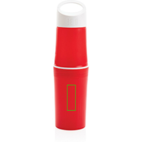 BE O Bottle, Wasserflasche Made In EU rot bedrucken, Art.-Nr. P433.124 BE O Bottle, Wasserflasche Made In EU rot bedrucken, Art.-Nr. P433.124