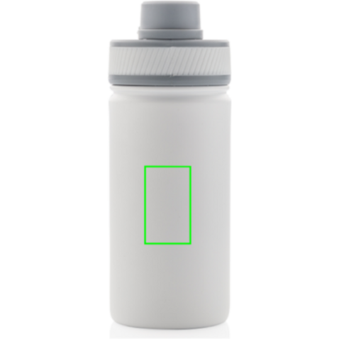 Sport Vakuum-Flasche aus Stainless Steel 550ml weiß, grau bedrucken, Art.-Nr. P436.193 Sport Vakuum-Flasche aus Stainless Steel 550ml weiß, grau bedrucken, Art.-Nr. P436.193