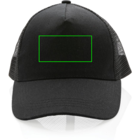 Impact AWARE™ 190gr Brushed rCotton 5 Panel Trucker-Cap schwarz bedrucken, Art.-Nr. P453.351 Impact AWARE™ 190gr Brushed rCotton 5 Panel Trucker-Cap schwarz bedrucken, Art.-Nr. P453.351