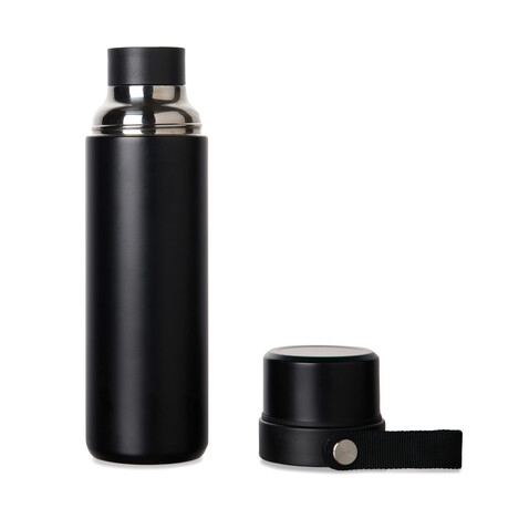 VINGA Tono RCS Thermoskanne mit zwei Bechern, 750ml schwarz bedrucken, Art.-Nr. V4300701 VINGA Tono RCS Thermoskanne mit zwei Bechern, 750ml schwarz bedrucken, Art.-Nr. V4300701