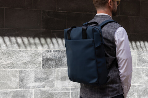 VINGA Baltimore RCS Tote Rucksack navy blau bedrucken, Art.-Nr. V7050025 VINGA Baltimore RCS Tote Rucksack navy blau bedrucken, Art.-Nr. V7050025
