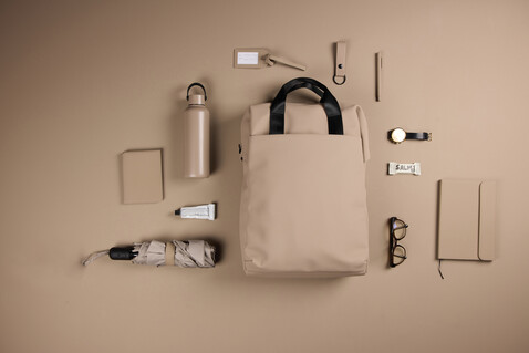 VINGA Baltimore RCS Tote Rucksack greige bedrucken, Art.-Nr. V7050019