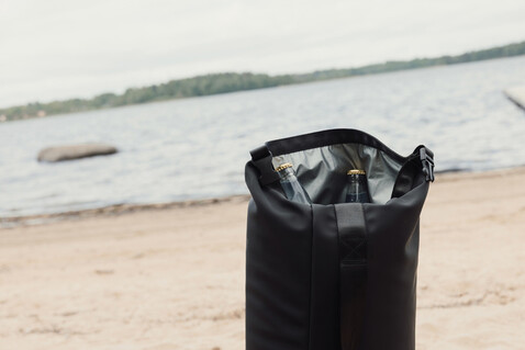 VINGA Baltimore RCS Roll-Top Kühltasche schwarz bedrucken, Art.-Nr. V7750201