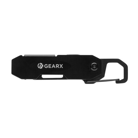 Gear X faltbares EDC-Werkzeug mit Karabinerhaken schwarz bedrucken, Art.-Nr. P221.2701 Gear X faltbares EDC-Werkzeug mit Karabinerhaken schwarz bedrucken, Art.-Nr. P221.2701