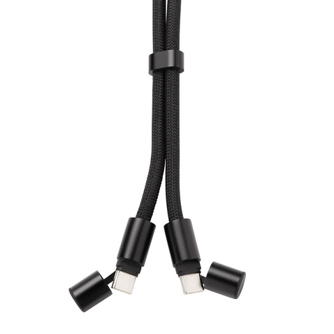 LoopAmp 60W Handgelenksband für Smartphones aus RCS rPET schwarz bedrucken, Art.-Nr. P302.5701