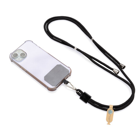 CarryLoop verstellbares Handyband aus RCS rec. PET schwarz bedrucken, Art.-Nr. P302.8101 CarryLoop verstellbares Handyband aus RCS rec. PET schwarz bedrucken, Art.-Nr. P302.8101