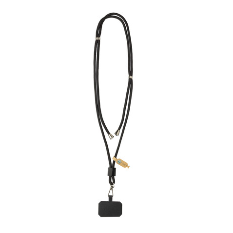 CarryLoop verstellbares Handyband aus RCS rec. PET schwarz bedrucken, Art.-Nr. P302.8101 CarryLoop verstellbares Handyband aus RCS rec. PET schwarz bedrucken, Art.-Nr. P302.8101