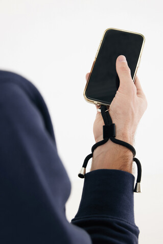 CarryLoop verstellbares Handy-Handgelenksband aus RCS rPET schwarz bedrucken, Art.-Nr. P302.8401 CarryLoop verstellbares Handy-Handgelenksband aus RCS rPET schwarz bedrucken, Art.-Nr. P302.8401