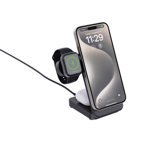 Urban Vitamin Arcadia 15W 3in1 Magnet-Charger aus RCS rABS schwarz bedrucken, Art.-Nr. P309.5101 Urban Vitamin Arcadia 15W 3in1 Magnet-Charger aus RCS rABS schwarz bedrucken, Art.-Nr. P309.5101