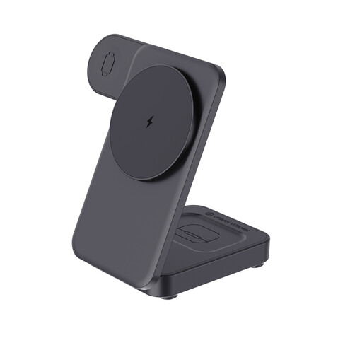 Urban Vitamin Arcadia 15W 3in1 Magnet-Charger aus RCS rABS schwarz bedrucken, Art.-Nr. P309.5101 Urban Vitamin Arcadia 15W 3in1 Magnet-Charger aus RCS rABS schwarz bedrucken, Art.-Nr. P309.5101