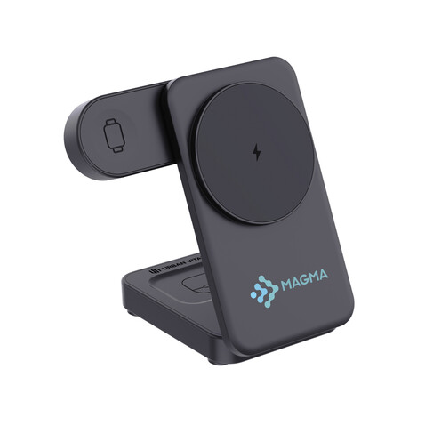Urban Vitamin Arcadia 15W 3in1 Magnet-Charger aus RCS rABS schwarz bedrucken, Art.-Nr. P309.5101 Urban Vitamin Arcadia 15W 3in1 Magnet-Charger aus RCS rABS schwarz bedrucken, Art.-Nr. P309.5101