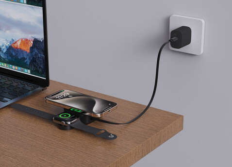 Urban Vitamin Goleta 2-in-1 15W Magnetic Wireless Charger schwarz bedrucken, Art.-Nr. P309.5301 Urban Vitamin Goleta 2-in-1 15W Magnetic Wireless Charger schwarz bedrucken, Art.-Nr. P309.5301