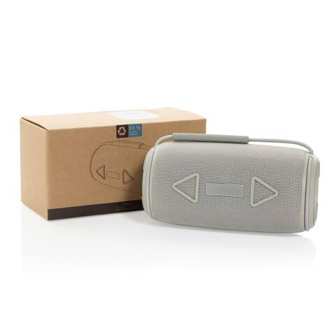Prisma 16W IPX4 Speaker aus RCS rec. rPET grau bedrucken, Art.-Nr. P331.1419