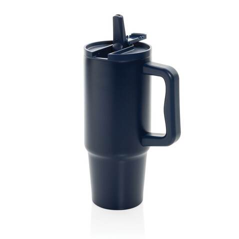 Embrace Leakproof aus RCS recyceltem Edelstahl 900ml navy blau bedrucken, Art.-Nr. P437.3425