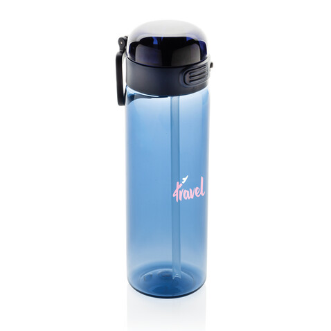 Sip'nLock RCS rPET auslaufsichere Sport-Trinkflasche 800ml navy blau bedrucken, Art.-Nr. P437.7025 Sip'nLock RCS rPET auslaufsichere Sport-Trinkflasche 800ml navy blau bedrucken, Art.-Nr. P437.7025