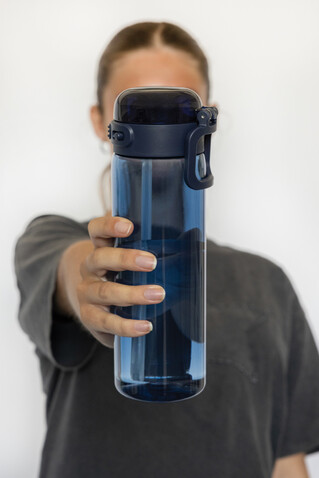 Sip'nLock RCS rPET auslaufsichere Sport-Trinkflasche 800ml navy blau bedrucken, Art.-Nr. P437.7025 Sip'nLock RCS rPET auslaufsichere Sport-Trinkflasche 800ml navy blau bedrucken, Art.-Nr. P437.7025