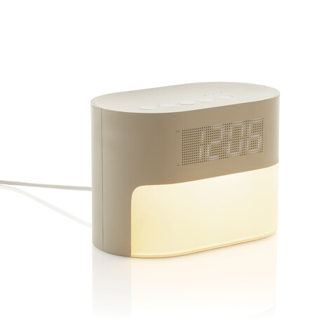 LumaRise RCS Sonnenaufgangs-Wecker beige bedrucken, Art.-Nr. P457.0019