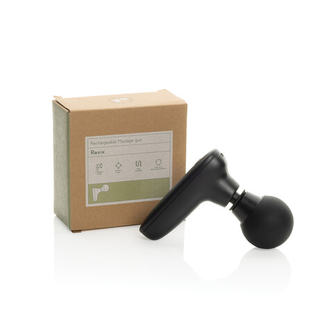 Revix Massage-Gun aus RCS recyceltem ABS schwarz bedrucken, Art.-Nr. P457.0101