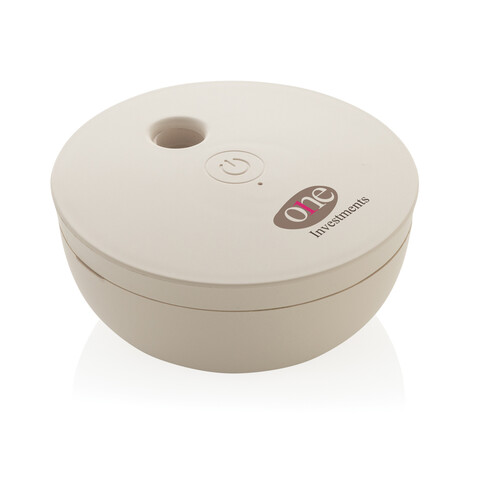 Breevia aufladbarer schwimmender Luftbefeuchter aus RCS rABS beige bedrucken, Art.-Nr. P457.0219