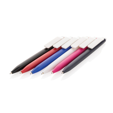 Vibe GRS-zertifizierter rABS-Stift mit Ultra-Glide-Tinte navy blau, weiß bedrucken, Art.-Nr. P611.3825 Vibe GRS-zertifizierter rABS-Stift mit Ultra-Glide-Tinte navy blau, weiß bedrucken, Art.-Nr. P611.3825