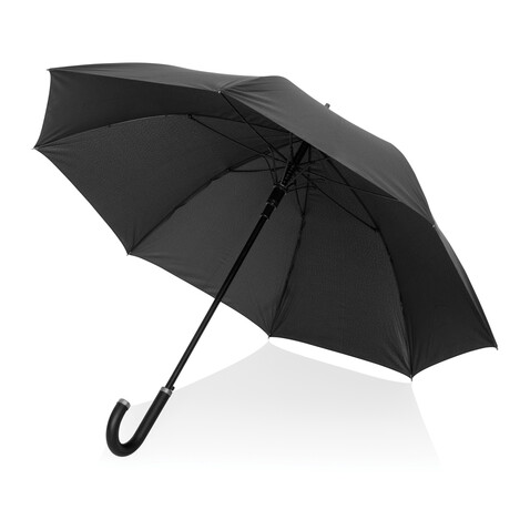 Swiss Peak Vero Aware™ RPET 25"-Regenschirm schwarz bedrucken, Art.-Nr. P850.7501 Swiss Peak Vero Aware™ RPET 25"-Regenschirm schwarz bedrucken, Art.-Nr. P850.7501