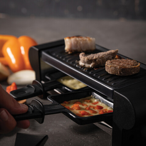 BOSKA Gourmet Raclette Mini 220V (EU Type F) schwarz bedrucken, Art.-Nr. RB851100