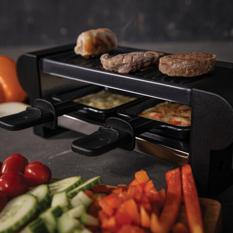 BOSKA Gourmet Raclette Mini 220V (EU Type F) schwarz bedrucken, Art.-Nr. RB851100