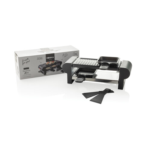 BOSKA Gourmet Raclette Mini 220V (EU Type F) schwarz bedrucken, Art.-Nr. RB851100
