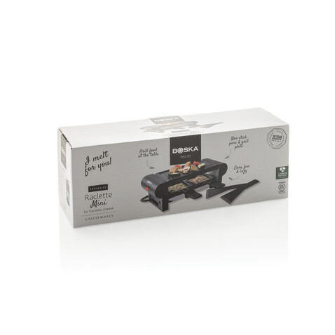 BOSKA Gourmet Raclette Mini 220V (EU Type F) schwarz bedrucken, Art.-Nr. RB851100