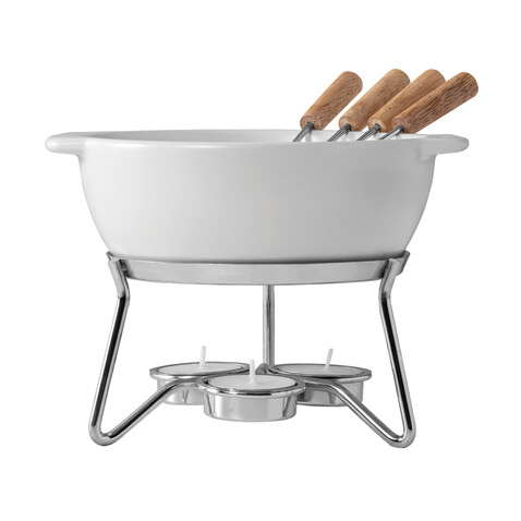 BOSKA Käse-Fondue Set Party - 750ml weiß bedrucken, Art.-Nr. RB853548 BOSKA Käse-Fondue Set Party - 750ml weiß bedrucken, Art.-Nr. RB853548