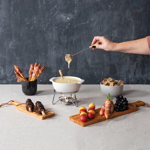 BOSKA Käse-Fondue Set Party - 750ml weiß bedrucken, Art.-Nr. RB853548 BOSKA Käse-Fondue Set Party - 750ml weiß bedrucken, Art.-Nr. RB853548