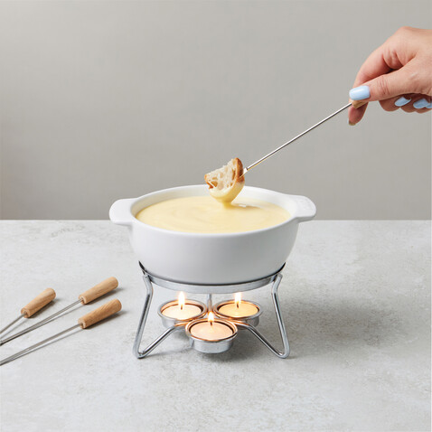 BOSKA Käse-Fondue Set Party - 750ml weiß bedrucken, Art.-Nr. RB853548 BOSKA Käse-Fondue Set Party - 750ml weiß bedrucken, Art.-Nr. RB853548