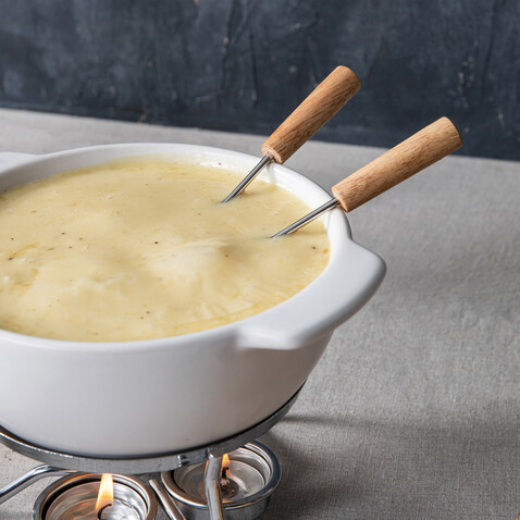 BOSKA Käse-Fondue Set Party - 750ml weiß bedrucken, Art.-Nr. RB853548 BOSKA Käse-Fondue Set Party - 750ml weiß bedrucken, Art.-Nr. RB853548