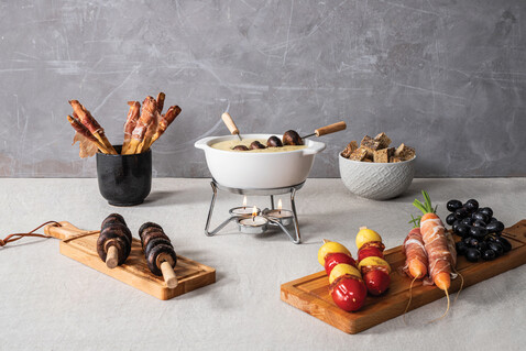 BOSKA Käse-Fondue Set Party - 750ml weiß bedrucken, Art.-Nr. RB853548 BOSKA Käse-Fondue Set Party - 750ml weiß bedrucken, Art.-Nr. RB853548