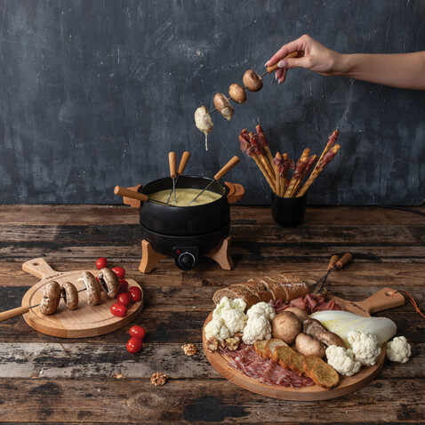 BOSKA elektrisches Party Fondue Set - 2.3L (EU Type F) schwarz bedrucken, Art.-Nr. RB853570 BOSKA elektrisches Party Fondue Set - 2.3L (EU Type F) schwarz bedrucken, Art.-Nr. RB853570