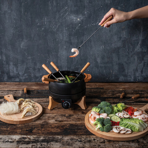 BOSKA elektrisches Party Fondue Set - 2.3L (EU Type F) schwarz bedrucken, Art.-Nr. RB853570 BOSKA elektrisches Party Fondue Set - 2.3L (EU Type F) schwarz bedrucken, Art.-Nr. RB853570