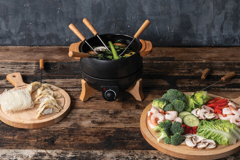 BOSKA elektrisches Party Fondue Set - 2.3L (EU Type F) schwarz bedrucken, Art.-Nr. RB853570 BOSKA elektrisches Party Fondue Set - 2.3L (EU Type F) schwarz bedrucken, Art.-Nr. RB853570