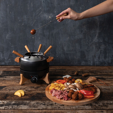 BOSKA elektrisches Party Fondue Set - 2.3L (EU Type F) schwarz bedrucken, Art.-Nr. RB853570 BOSKA elektrisches Party Fondue Set - 2.3L (EU Type F) schwarz bedrucken, Art.-Nr. RB853570