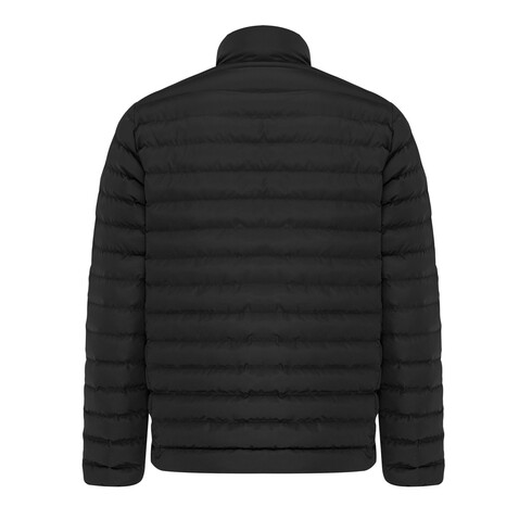 IQONIQ Maiko Herren Steppjacke aus recyceltem Polyester schwarz bedrucken, Art.-Nr. T1703.001.XXXL