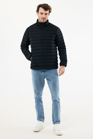 IQONIQ Maiko Herren Steppjacke aus recyceltem Polyester schwarz bedrucken, Art.-Nr. T1703.001.XXXL