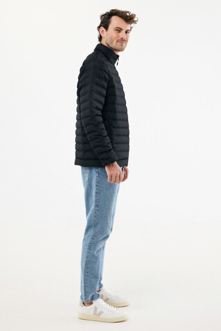 IQONIQ Maiko Herren Steppjacke aus recyceltem Polyester schwarz bedrucken, Art.-Nr. T1703.001.XXXL