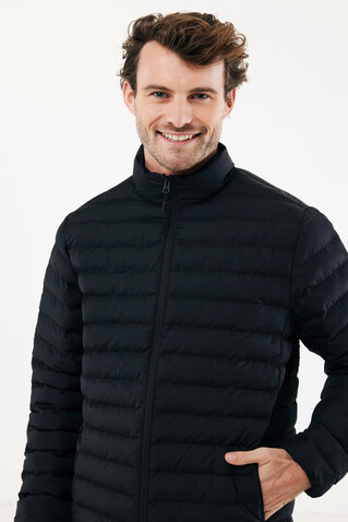 IQONIQ Maiko Herren Steppjacke aus recyceltem Polyester schwarz bedrucken, Art.-Nr. T1703.001.XXXL