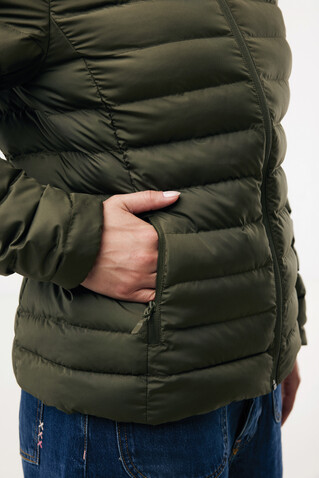 IQONIQ Maiko Damen Steppjacke aus recyceltem Polyester khaki bedrucken, Art.-Nr. T4703.020.XXS