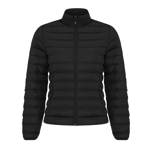 IQONIQ Maiko Damen Steppjacke aus recyceltem Polyester schwarz bedrucken, Art.-Nr. T4703.001.L IQONIQ Maiko Damen Steppjacke aus recyceltem Polyester schwarz bedrucken, Art.-Nr. T4703.001.L