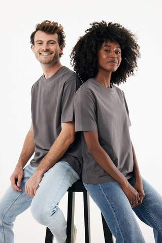 IQONIQ Nikko Heavyweight T-Shirt aus recycelter Baumwolle anthrazit bedrucken, Art.-Nr. T9106.019.S