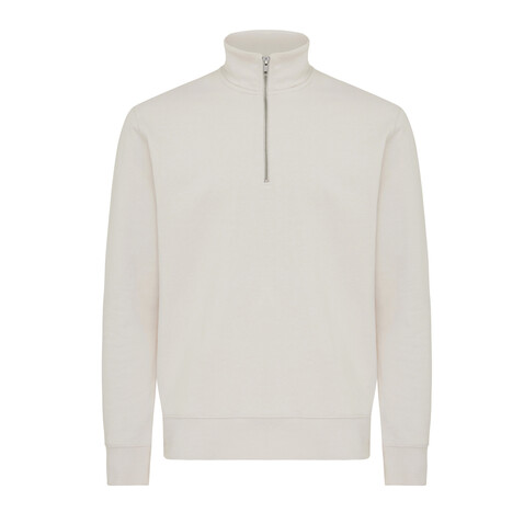 IQONIQ Elgon Quarter-Zip-Sweater aus rec. Baumwolle ivory white bedrucken, Art.-Nr. T9601.040.XXXL